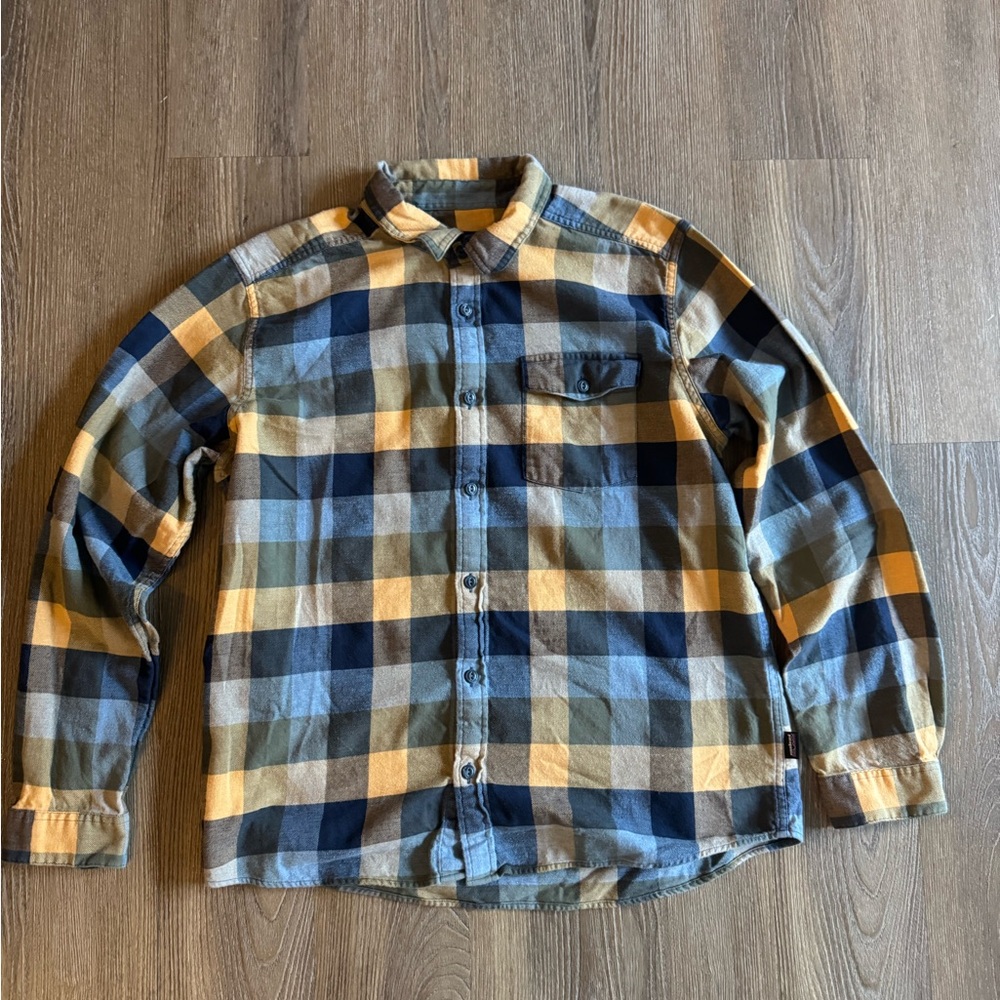 Patagonia Fjord Lightweight Flannel - Gold/Grey/Blue/Black